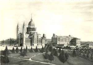 Cartolina originale da collezione 1963 CASTELNUOVO DON BOSCO (AT) Istituto Salesiano BERNARDI SEMERIA col Tempio 1