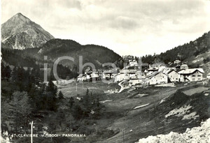 Cartolina originale da collezione 1953 CLAVIERE (TO) Veduta panoramica del paese *Cartolina postale FG VG 1