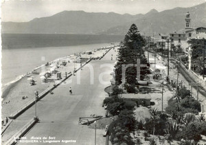 Cartolina originale da collezione 1950 ca BORDIGHERA (IM) Riviera dei Fiori Lungomare ARGENTINA Cartolina FG VG 1
