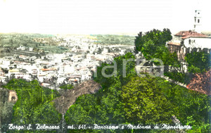Cartolina originale da collezione 1960 ca BORGO SAN DALMAZZO (CN) Panorama con la Madonna di MONSERRATO *FG NV 1
