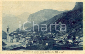 Cartolina originale da collezione 1935 CARENNO LC Veduta paese sopra CALOLZIO CORTE Cartolina postale FP VG 1