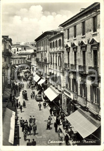 Cartolina originale da collezione 1960 ca CATANZARO Veduta di corso MAZZINI Cartolina ANIMATA FG VG 1
