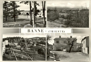 Cartolina originale da collezione 1965 TRIESTE Vedutine della frazione BANNE Cartolina postale FG VG 1