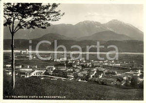 Cartolina originale da collezione 1951 TOLMEZZO UD Il paese visto da PRACASTELLO Cartolina postale FG VG 1