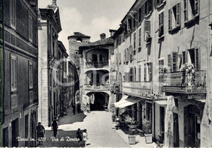 Cartolina originale da collezione 1950 ca VARZI PV Veduta via di DENTRO Cartolina postale ANIMATA FG NV 1
