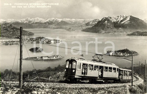 Cartolina originale da collezione 1955 ca STRESA Lago MAGGIORE e isole BORROMEE dalla ferrovia del MOTTARONE NV 1