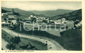 Cartolina originale da collezione 1941 SANTO STEFANO D'AVETO (GE) Panorama del paese *Cartolina postale FP NV 1