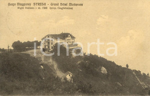 Cartolina originale da collezione 1914 STRESA (VB) Veduta del Grand Hotel MOTTARONE *Cartolina postale FP VG 1