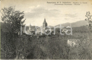 Cartolina originale da collezione 1915 ca CHIAVARI (GE) Veduta Basilica di SAN SALVATORE dei FIESCHI *Cartolina NV 1