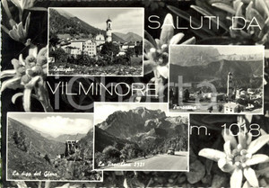 Cartolina originale da collezione 1965 VILMINORE DI SCALVE (BG) Vedutine diga di GLENO e PRESOLANA *Cartolina VG 1