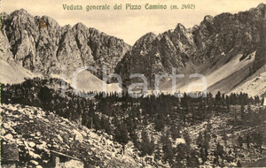 Cartolina originale da collezione 1925 ca PREALPI BERGAMASCHE (BG) Veduta del PIZZO CAMINO *Cartolina FP NV 1