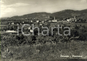 Cartolina originale da collezione 1950 ca BARZANA (BG) Panorama del paese e delle campagne *Cartolina FG VG 1