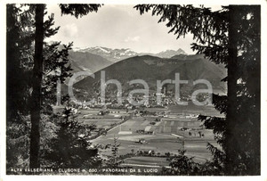 Cartolina originale da collezione 1950 ca CLUSONE (BG) Val SERIANA Panorama da SAN LUCIO *Cartolina postale FG VG 1