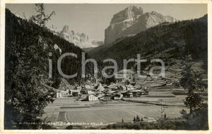 Cartolina originale da collezione 1927 CANAZEI TN Val di FASSA Veduta paese con cime PORDOI e SELLA FP VG 1