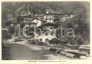 Cartolina originale da collezione 1940 ca BOVEGNO (BS) Veduta della frazione GRATICELLE *Cartolina postale FG NV 1