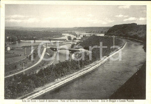 Cartolina originale da collezione 1940 ca LONATE POZZOLO VA Canali derivazione e ponte sul TICINO Cartolina NV 1