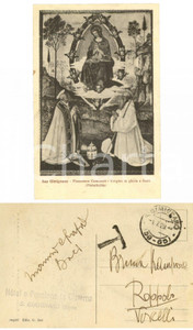 Cartolina originale da collezione 1929 SAN GIMIGNANO SI Vergine del Pinturicchio Cartolina a Bruna RAMPONE FP 1