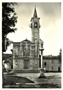 Cartolina originale da collezione 1960 CASSANO MAGNAGO VA Veduta Chiesa parrocchiale di SANTA MARIA FG VG 1
