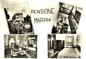 Cartolina originale da collezione 1963 SANREMO IM Vedutine della Pensione MARINA Cartolina DANNEGGIATA FG VG 1