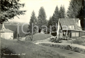 Cartolina originale da collezione 1967 FOLGARIA (TN) Bar e chiesetta al PASSO SOMMO *Cartolina postale FG VG 1