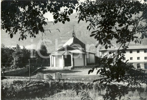 Cartolina originale da collezione 1969 SONDRIO Chiesa del CUORE IMMACOLATO DI MARIA di ENRICO TIRINZONI FG VG 1