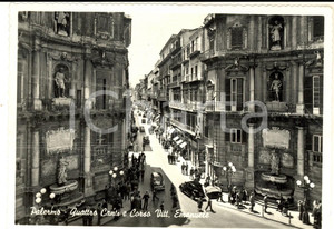 Cartolina originale da collezione 1960 PALERMO Quattro Canti e corso Vittorio Emanuele *Cartolina postale FG VG 1