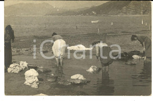 Cartolina originale da collezione 1906 COSTUMI Lavandaie al lago *Elisa FASOLO a Eugenia FRANCALUCCI BOCCABADATI 1