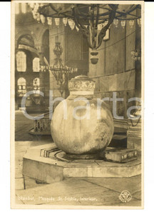 Cartolina originale da collezione 1933 ISTANBUL (TURCHIA) Interno della moschea di SANTA SOFIA *Cartolina FP 1