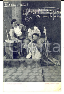 Cartolina originale da collezione 1900 ca TOSCA Atto I L arte di farti amare Cartolina postale LIRICA FP NV 1