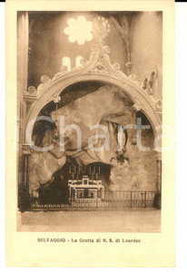 Cartolina originale da collezione 1915 ca GIAVENO (TO) SANTUARIO DEL SELVAGGIO Grotta di Lourdes *Cartolina 1