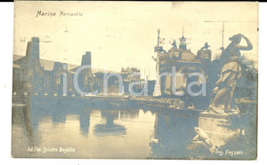 Cartolina originale da collezione 1914 GENOVA Esposizione MARINA E IGIENE Padiglione con stagno *Cartolina FP VG 1