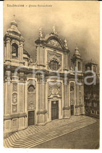 Cartolina originale da collezione 1919 FINALMARINA (SV) Facciata chiesa parrocchiale *Cartolina postale FP VG 1