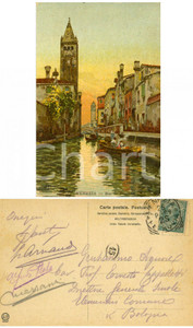 Autografo originale 1909 VENEZIA Rio S. Barnaba *Luigi ARNAUD e Alfredo PLATA a Ernesto CAPPELLETTI 1