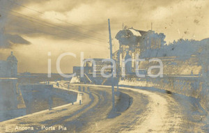 Cartolina originale da collezione 1908 ANCONA Veduta di Porta PIA con Garage MATTEUCCI *Cartolina postale FP VG 1