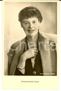 Cartolina originale da collezione 1950 ca Cecilia di MECLEMBURGO-SCHWERIN / Kronprinzessin Cecilie *Cartolina 1