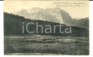Cartolina originale da collezione 1915 ca SAUZE DI CESANA (TO) GRAND ROCHE con vista ghiacciai *Cartolina FP NV 1