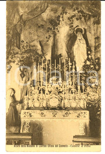 Cartolina originale da collezione 1933 CANALE D ALBA CN Altare Madonna di Lourdes chiesa del convento Cartolina 1