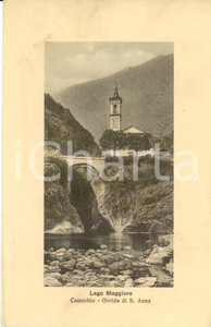 Cartolina originale da collezione 1917 CANNOBIO (VB) Lago MAGGIORE Orrido di SANT'ANNA *Cartolina FP VG 1