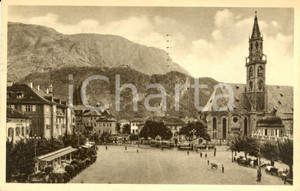 Cartolina originale da collezione 1939 BOLZANO Veduta della Piazza del DUOMO Cartolina ANIMATA FP VG 1