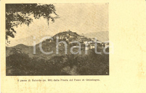 Cartolina originale da collezione 1910 ca BAIARDO IM Il paese visto da pineta Passo GHIMBEGNA Cartolina FP NV 1