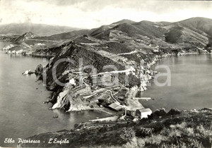 Cartolina originale da collezione 1961 ISOLA D'ELBA (LI) Veduta della spiaggia dell'ENFOLA *Cartolina FG VG 1