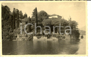 Fotografia d epoca originale 1940 ca LENNO CO Veduta di VILLA BALBIANELLO dal lago di COMO Foto cartolina 1