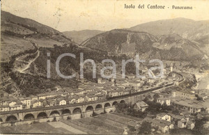 Cartolina originale da collezione 1926 ISOLA DEL CANTONE GE Veduta del paese con ferrovia Cartolina FP VG 1