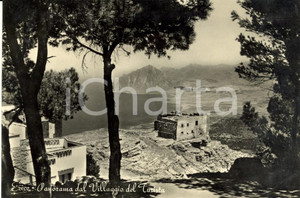 Cartolina originale da collezione 1957 ERICE TP Veduta panoramica dal Villaggio del TURISTA Cartolina FG VG 1