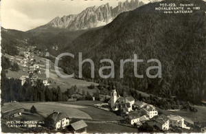 Cartolina originale da collezione 1941 NOVA LEVANTE BZ DOLOMITI Veduta del paese verso LATEMAR Cartolina FP NV 1