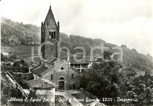 Cartolina originale da collezione 1972 SOTTO IL MONTE (BG) Veduta dell'Abbazia di SANT'EGIDIO *Cartolina FG VG 1