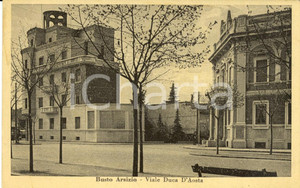 Cartolina originale da collezione 1945 BUSTO ARSIZIO (VA) Veduta Viale DUCA D'AOSTA *Cartolina postale FP VG 1