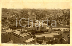 Cartolina originale da collezione 1933 ROMA VATICANO Panorama cittÃ  dalla Cupola di SAN PIETRO Cartolina FP VG 1