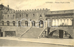 Cartolina originale da collezione 1940 ca VITERBO Veduta del palazzo PAPALE con scalinata *Cartolina FP VG 1