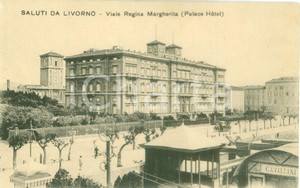 Cartolina originale da collezione 1935 ca LIVORNO Viale Regina Margherita e PALACE HOTEL *Cartolina FP NV 1